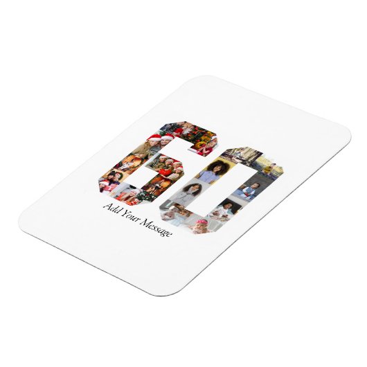 Nummer 60 Fotocollage Magneet (Linkerzijde)