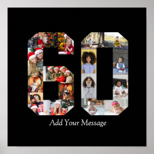 Nummer 60 Fotocollage Poster