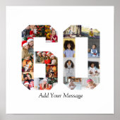 Nummer 60 Fotocollage Poster (Voorkant)