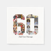 Nummer 60 Fotocollage Servet (Voorkant)