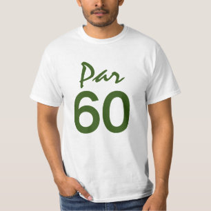 Nummer 60 op golfterrein voor de 60e verjaardag go t-shirt