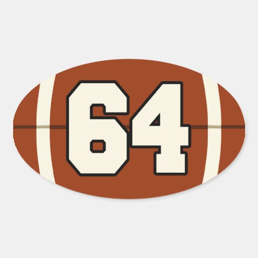 Nummer 64 Football Sticker (Voorkant)