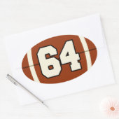 Nummer 64 Football Sticker (Envelop)
