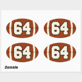 Nummer 64 Football Sticker (Vel)