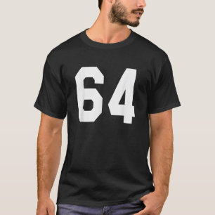 Nummer 64 Sport Jersey voor en achter Team Player T-shirt