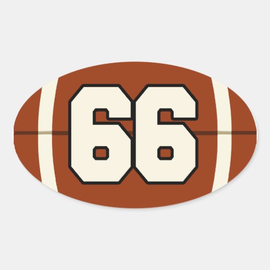 Nummer 66 Football Sticker (Voorkant)