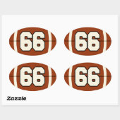 Nummer 66 Football Sticker (Vel)