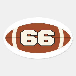 Nummer 66 Football sticker