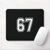 Nummer 67 Genummerd uniform sportshirt Team 67e Muismat (Met muis)