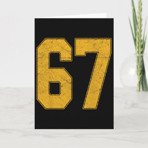 Nummer 67 Genummerd Uniform Sportteam Truitje 67st Kaart