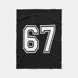 Nummer 67 Genummerd uniform sporttrui Team 67e Fleece Deken