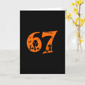Nummer 67 Grappige Meme Zin 6 7 Zes Zeven Eng Kaart (Gele Bloem)