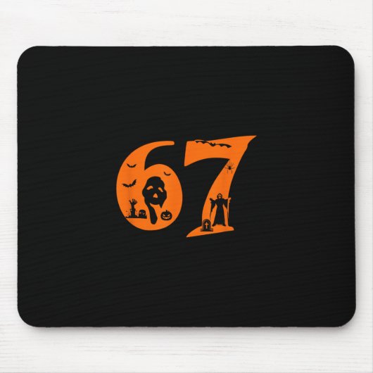 Nummer 67 Grappige Meme Zin 6 7 Zes Zeven Eng Muismat (Voorkant)