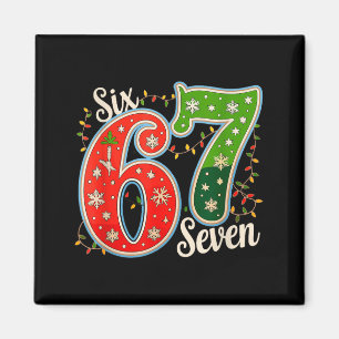 Nummer 67 Grappige Zes Zeven 6 7 Meme Kerst Licht Magneet