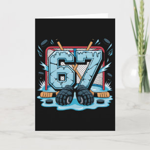 Nummer 67 Hockey Drip Meme Hockey Speler  Kaart