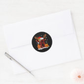 Nummer 67 Kerstmis 6 7 Six Seven 6 7 Mem Ronde Sticker (Envelop)