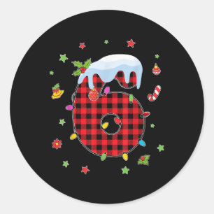 Nummer 67 Kerstmis 6 7 Zes Zeven 6 7 Mem Ronde Sticker