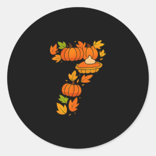 Nummer 67 Kostuum Zes Zeven 6 7 Meme Thanksgiving Ronde Sticker