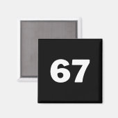 Nummer 67  magneet (Voorkant / Achterkant)