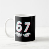 Nummer 67 Matching Six Seven 6 7 Meme 6-7 Hallowee Koffiemok (Links)