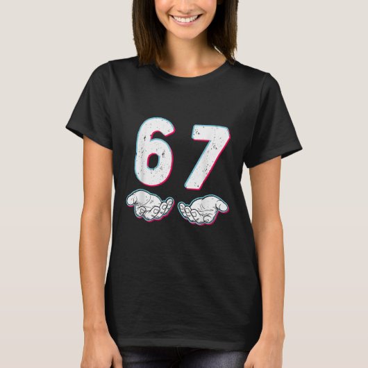Nummer 67 Matching Six Seven 6 7 Meme 6-7 Hallowee T-shirt (Voorkant)