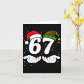 Nummer 67 Matching Six Seven 6 7 Meme 6-7 Kerstmis Kaart (Gele Bloem)