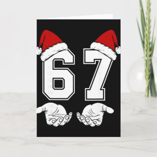 Nummer 67 Matching Six Seven 6 7 Meme 6 7 Kerstmis Kaart