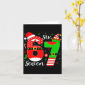 Nummer 67 Matching Six Seven 6 7 Meme 6-7 Kerstmis Kaart (Gele Bloem)