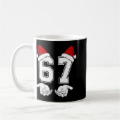 Nummer 67 Matching Six Seven 6 7 Meme 6 7 Kerstmis Koffiemok (Links)