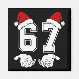 Nummer 67 Matching Six Seven 6 7 Meme 6 7 Kerstmis Magneet