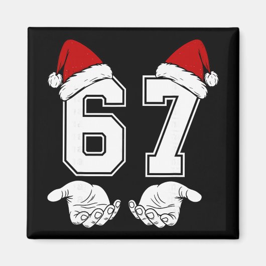 Nummer 67 Matching Six Seven 6 7 Meme 6 7 Kerstmis Magneet (Voorkant)
