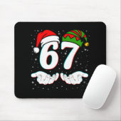 Nummer 67 Matching Six Seven 6 7 Meme 6-7 Kerstmis Muismat (Met muis)