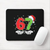 Nummer 67 Matching Six Seven 6 7 Meme 6-7 Kerstmis Muismat (Met muis)