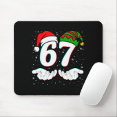Nummer 67 Matching Six Seven 6 7 Meme 6-7 Kerstmis Muismat (Met muis)
