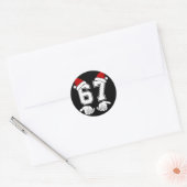Nummer 67 Matching Six Seven 6 7 Meme 6 7 Kerstmis Ronde Sticker (Envelop)