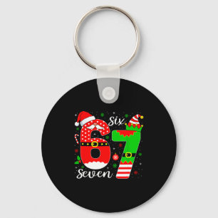 Nummer 67 Matching Six Seven 6 7 Meme 6-7 Kerstmis Sleutelhanger