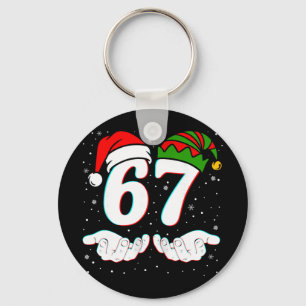 Nummer 67 Matching Six Seven 6 7 Meme 6-7 Kerstmis Sleutelhanger