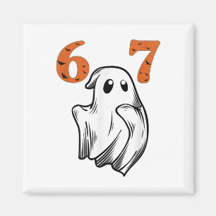 Nummer 67 Matching Six Seven 6 7 Meme Halloween Co Magneet