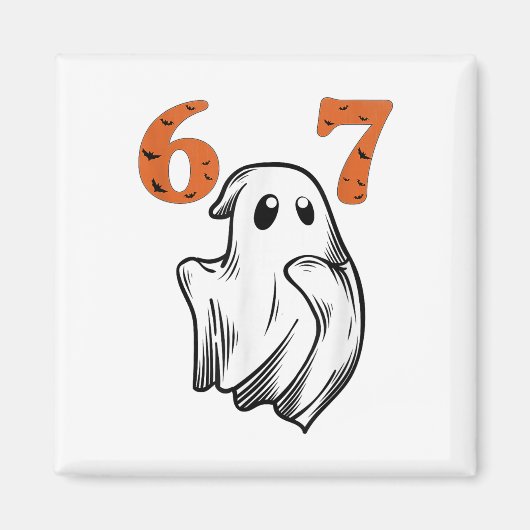 Nummer 67 Matching Six Seven 6 7 Meme Halloween Co Magneet (Voorkant)