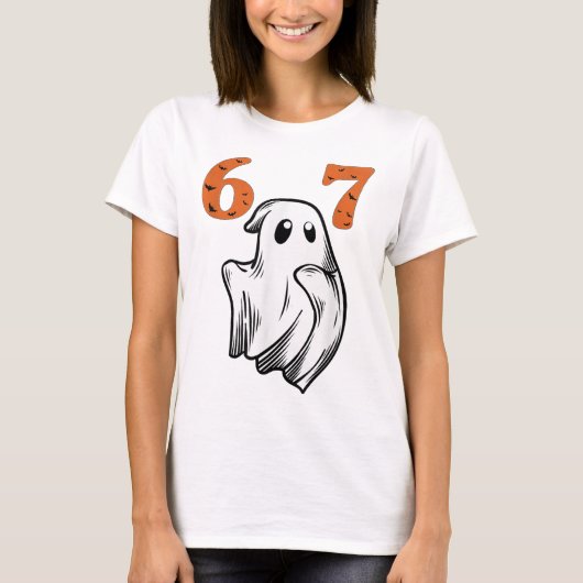Nummer 67 Matching Six Seven 6 7 Meme Halloween Co T-shirt (Voorkant)