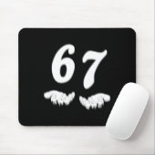 Nummer 67 Matching Six Seven Meme Funny Halloween Muismat (Met muis)
