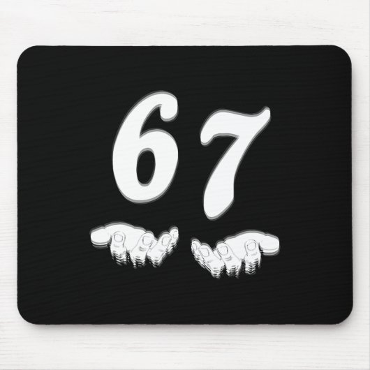 Nummer 67 Matching Six Seven Meme Funny Halloween Muismat (Voorkant)