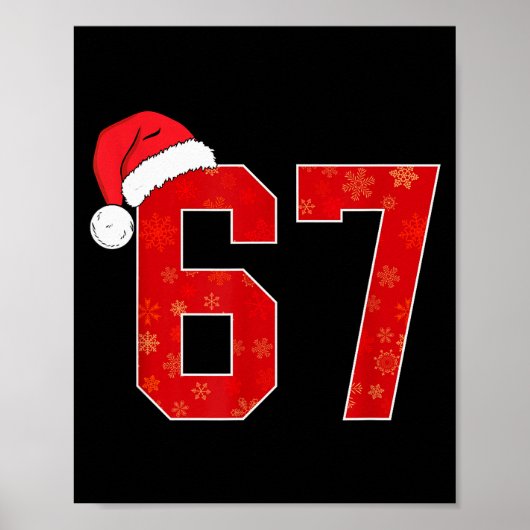 Nummer 67 Meme Sinterklaas Kerst Matching Groepsko Poster (Voorkant)