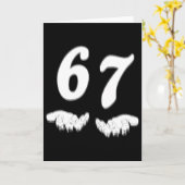 Nummer 67 Overeenkomen met Six Seven Meme Grappige Kaart (Gele Bloem)