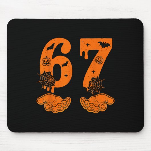 Nummer 67 Overeenkomen Six Seven 6 7 Meme 6 7 Hall Muismat (Voorkant)
