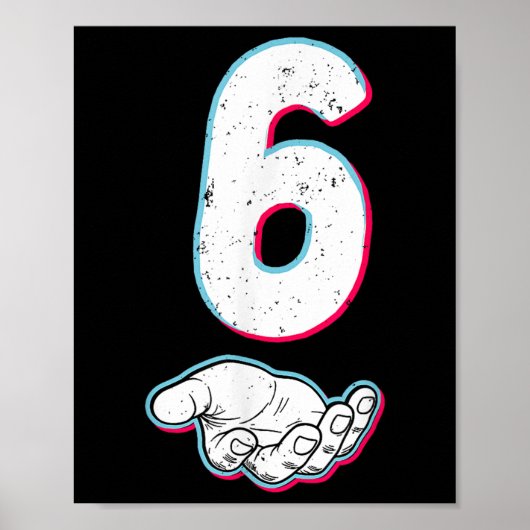 Nummer 67 Overeenkomen Six Seven 6 7 Meme 6 7 Hall Poster (Voorkant)