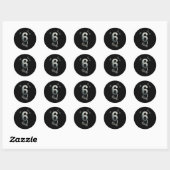 Nummer 67 Overeenkomen Six Seven 6 7 Meme 6 7 Hall Ronde Sticker (Vel)