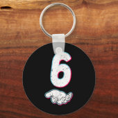 Nummer 67 Overeenkomen Six Seven 6 7 Meme 6 7 Hall Sleutelhanger (Voorkant)