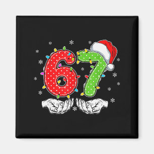Nummer 67 Overeenkomen Six Seven 6 7 Meme 6-7 Kers Magneet