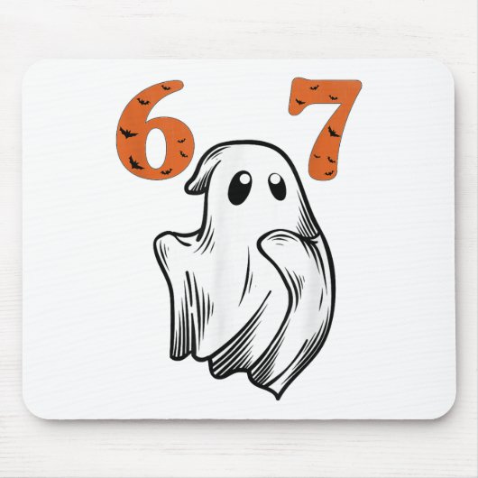 Nummer 67 Overeenkomen Six Seven 6 7 Meme Hallowee Muismat (Voorkant)